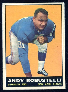 1961 Topps #90 - Andy Robustelli - ex
