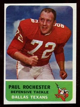 1962 Fleer #33 - Paul Rochester - exmt