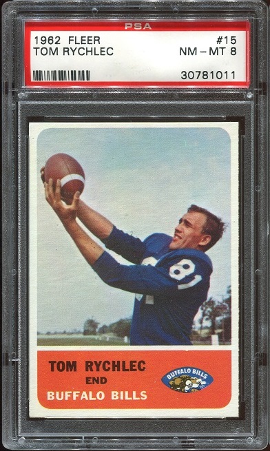 1962 Fleer #15 - Tom Rychlec - PSA 8