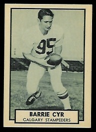 1962 Topps CFL #24 - Barrie Cyr - nm-mt