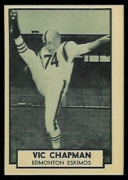 1962 Topps CFL #39 - Vic Chapman - nm