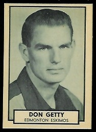 1962 Topps CFL #43 - Don Getty - nm+