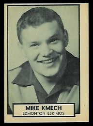 1962 Topps CFL #47 - Mike Kmech - nm-mt oc