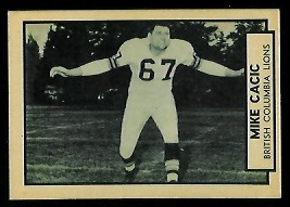 1962 Topps CFL #5 - Mike Cacic - nm