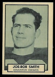 1962 Topps CFL #56 - Joe Bob Smith - ex