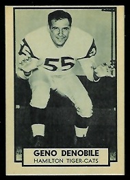 1962 Topps CFL #61 - Geno DeNobile - nm-mt oc