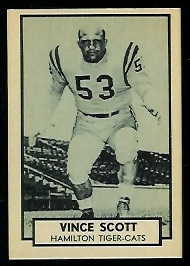 1962 Topps CFL #75 - Vince Scott - nm+