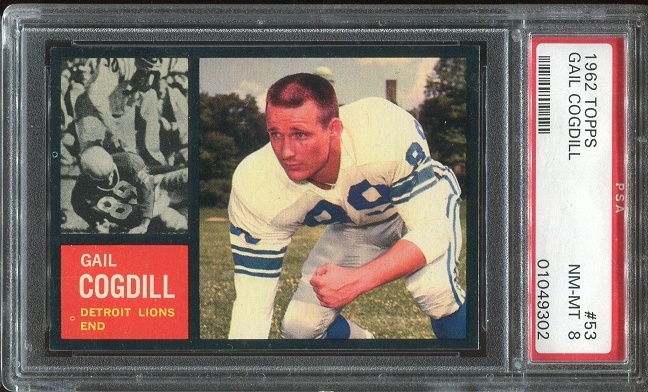 1962 Topps #53 - Gail Cogdill - PSA 8