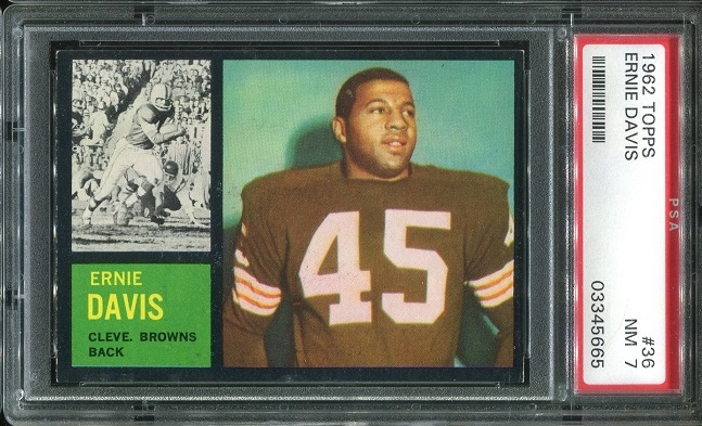 1962 Topps #36 - Ernie Davis - PSA 7