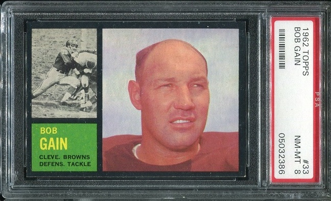 1962 Topps #33 - Bob Gain - PSA 8
