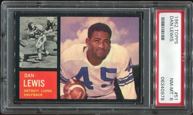 1962 Topps #51 - Dan Lewis - PSA 8
