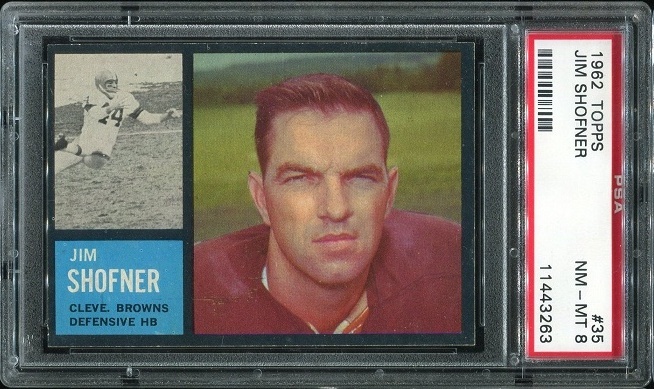1962 Topps #35 - Jim Shofner - PSA 8