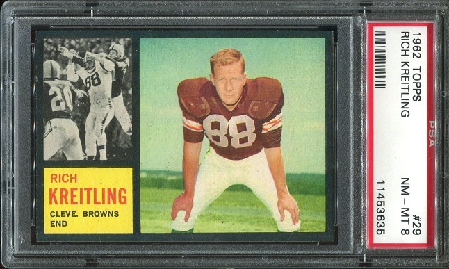 1962 Topps #29 - Rich Kreitling - PSA 8