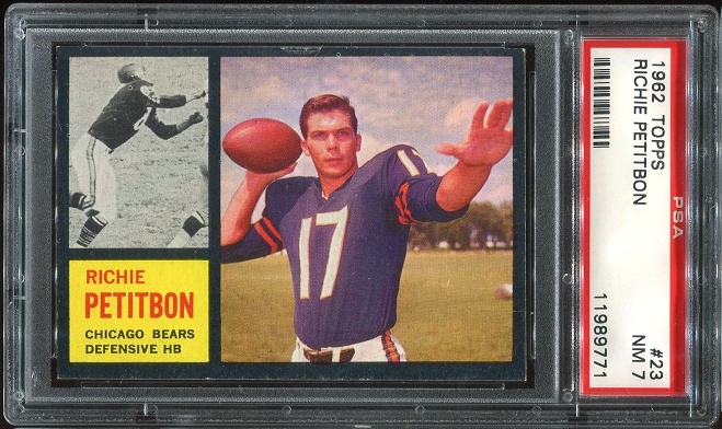 1962 Topps #23 - Richie Petitbon - PSA 7