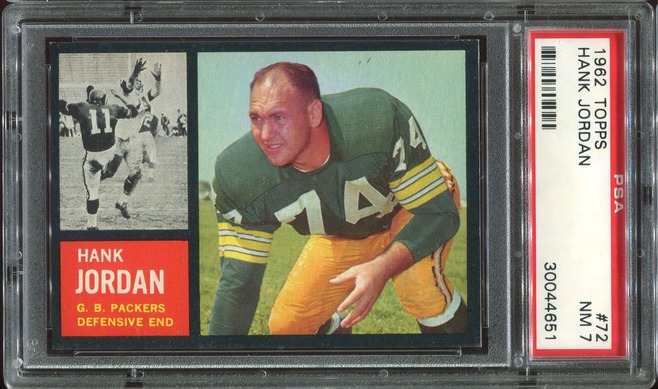 1962 Topps #72 - Henry Jordan - PSA 7
