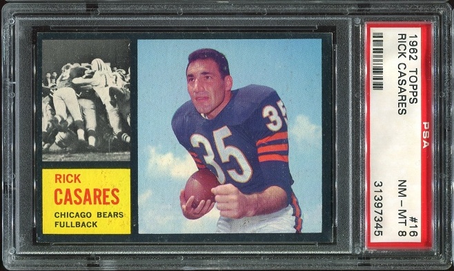 1962 Topps #16 - Rick Casares - PSA 8