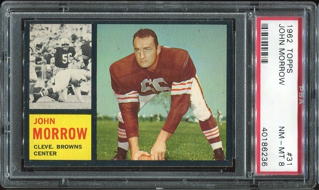 1962 Topps #31 - John Morrow - PSA 8