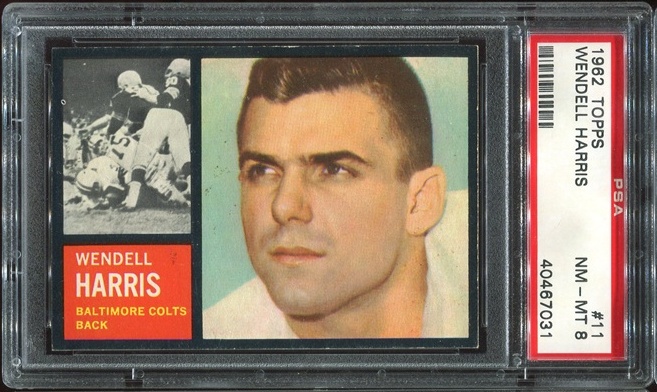 1962 Topps #11 - Wendell Harris - PSA 8
