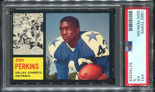 1962 Topps #41 - Don Perkins - PSA 5