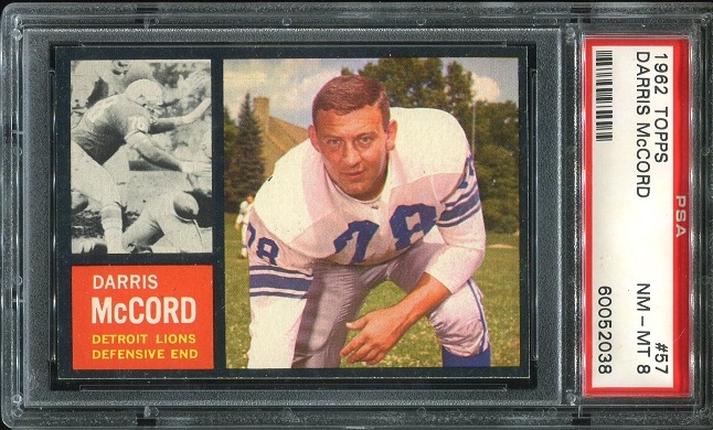 1962 Topps #57 - Darris McCord - PSA 8