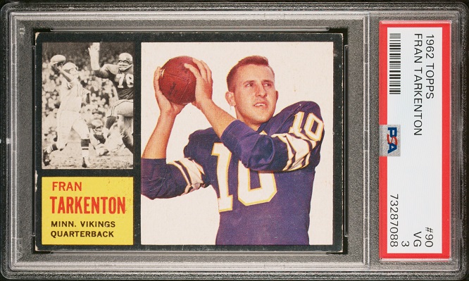 1962 Topps #90 - Fran Tarkenton - PSA 3