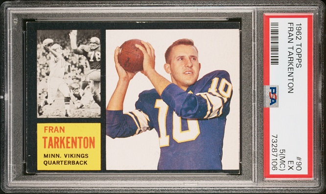 1962 Topps #90 - Fran Tarkenton - PSA 5 mc