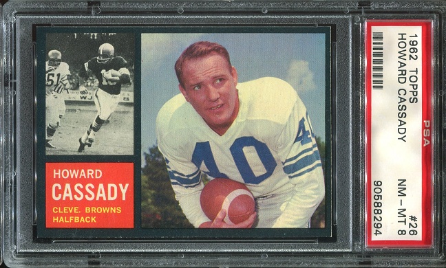 1962 Topps #26 - Howard Cassady - PSA 8
