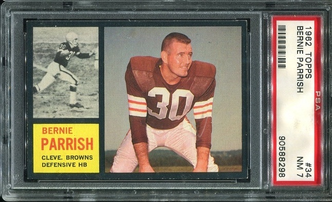 1962 Topps #34 - Bernie Parrish - PSA 7