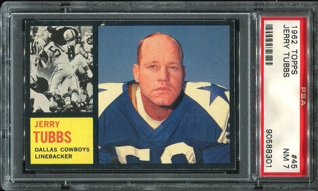 1962 Topps #45 - Jerry Tubbs - PSA 7