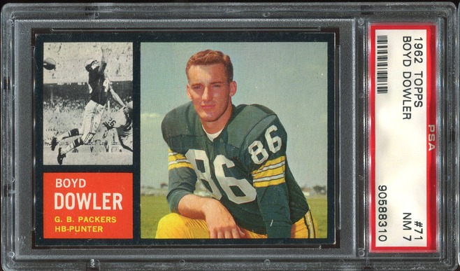 1962 Topps #71 - Boyd Dowler - PSA 7