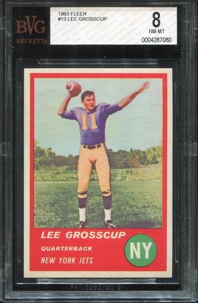 1963 Fleer #13 - Lee Grosscup - BVG 8