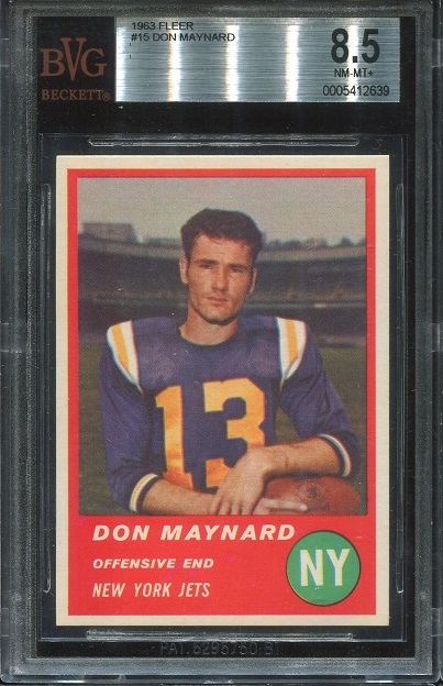 1963 Fleer #15 - Don Maynard - BVG 8.5