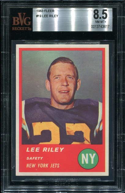 1963 Fleer #19 - Lee Riley - BVG 8.5