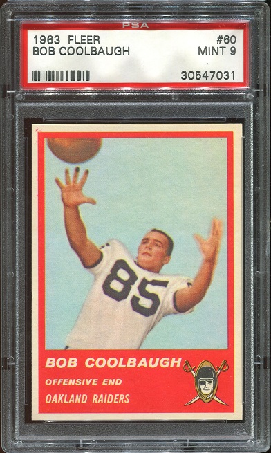 1963 Fleer #60 - Bob Coolbaugh - PSA 9