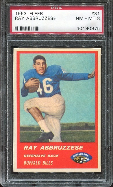 1963 Fleer #31 - Ray Abruzzese - PSA 8