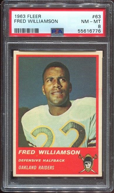 1963 Fleer #63 - Fred Williamson - PSA 8