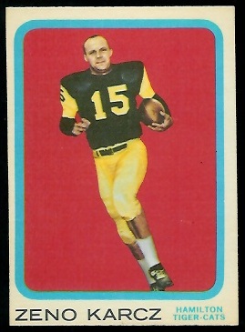 1963 Topps CFL #37 - Zeno Karcz - nm