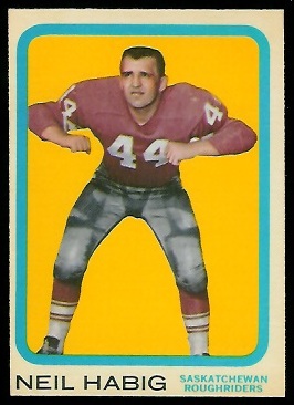 1963 Topps CFL #62 - Neil Habig - nm