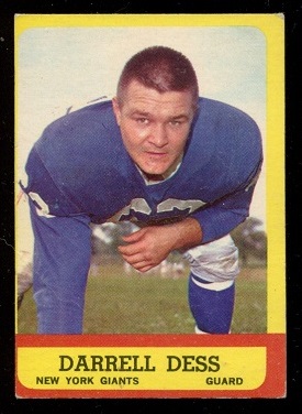 1963 Topps #54 - Darrell Dess - ex