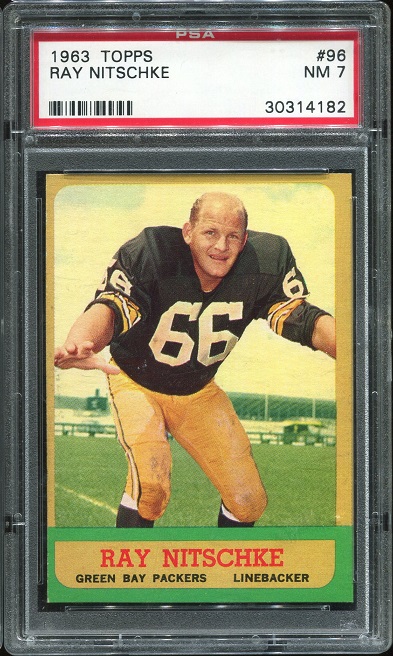 1963 Topps #96 - Ray Nitschke - PSA 7