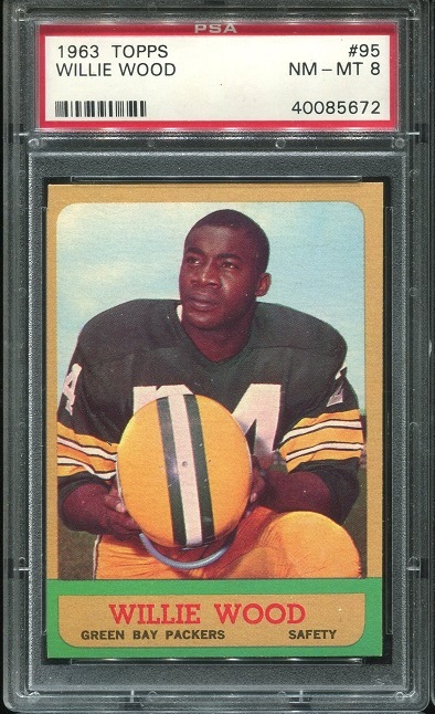 1963 Topps #95 - Willie Wood - PSA 8