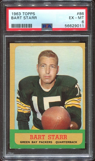 1963 Topps #86 - Bart Starr - PSA 6