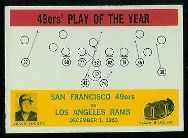 1964 Philadelphia #168 - 49ers Play of the Year - nm