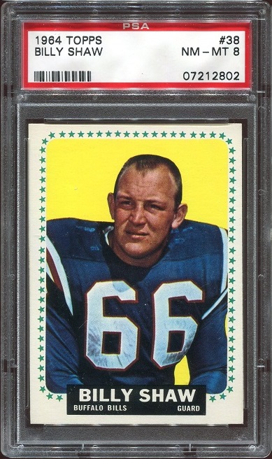 1964 Topps #38 - Billy Shaw - PSA 8