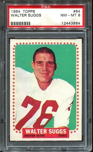 1964 Topps #84 - Walt Suggs - PSA 8