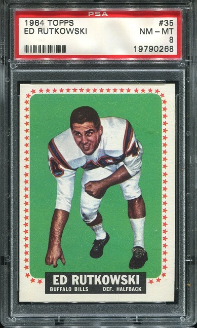 1964 Topps #35 - Ed Rutkowski - PSA 8