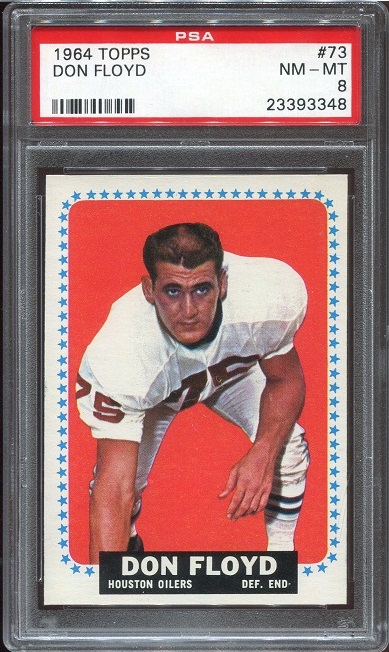 1964 Topps #73 - Don Floyd - PSA 8