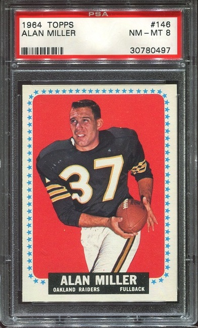 1964 Topps #146 - Alan Miller - PSA 8