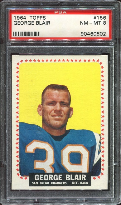 1964 Topps #156 - George Blair - PSA 8