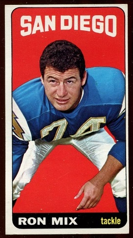 1965 Topps #168 - Ron Mix - exmt